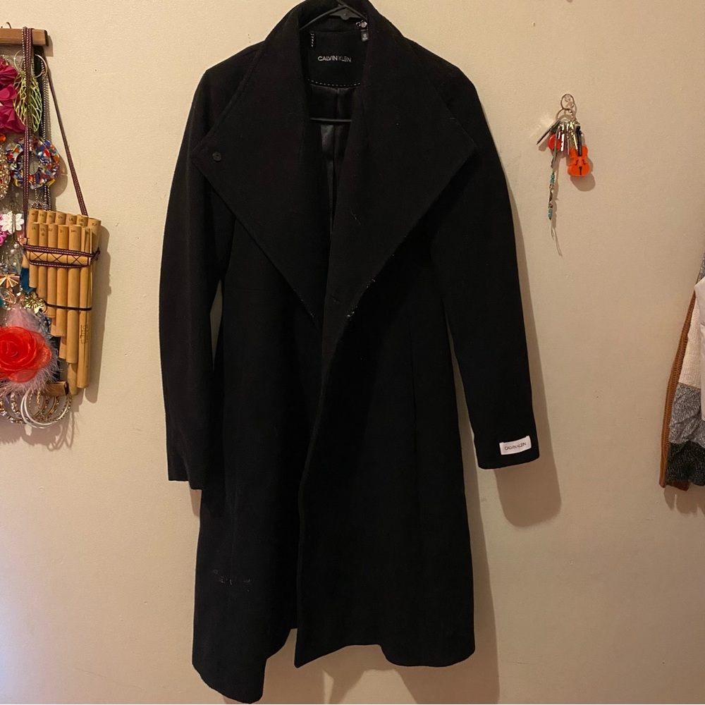 Calvin Klein Black Pea Coat size XSmall